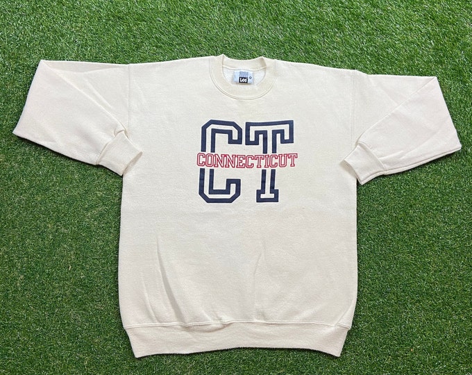 Vintage University of Connecticut Huskies UCONN Crewneck Sweatshirt Made Usa Size Xtra Large XL NCAA College Basketball Pull Over Oversized