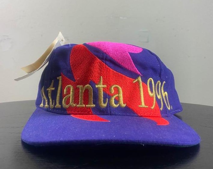 Vintage US Olympic Atlanta 1996 Snapback Hat OSFA 100 Year Anniversary Olympics Dream Team 1990s 90s The Game Big Logo