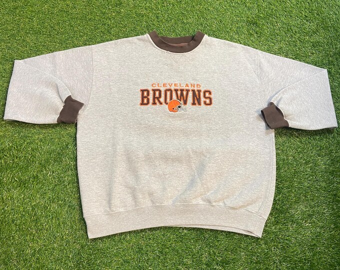 Vintage Cleveland Browns Crewneck Sweatshirt Size Xtra Large XL NFL Football Ohio Cavs 1990s Orange 90s Dog Pound Pull Over