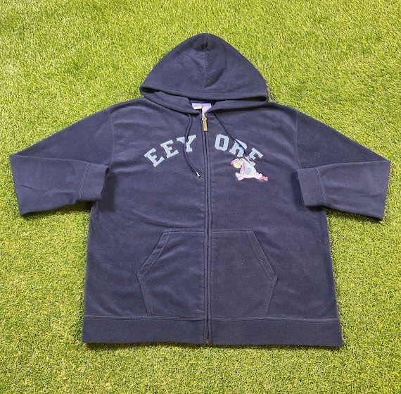 Vintage Winnie the Pooh Eeyore Hoodie Sweatshirt Size XXL 2XL Walt
