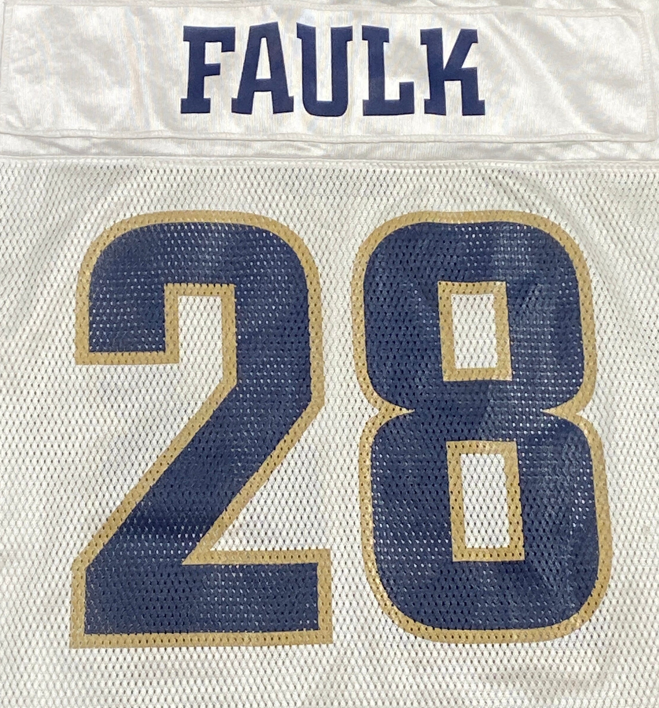 MARSHALL FAULK ST. LOUIS RAMS VINTAGE 2000'S REEBOK JERSEY ADULT LARGE -  Bucks County Baseball Co.