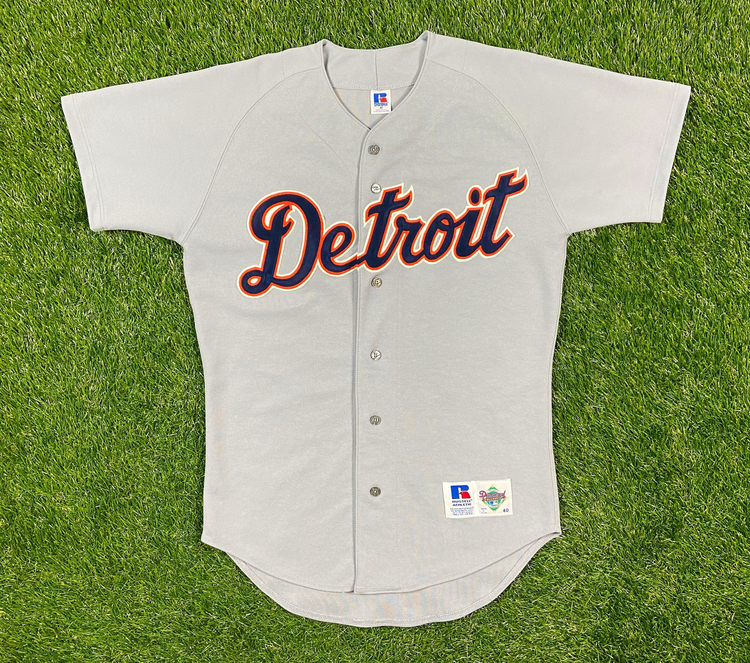 Vintage Detroit Tigers Jersey Russell Athletic Made USA Size 40