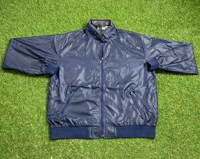 Vintage Izod Windbreaker Zip Up Jacket Size Xtra Large XL Members Only Light Rain Coat 1990s 90s