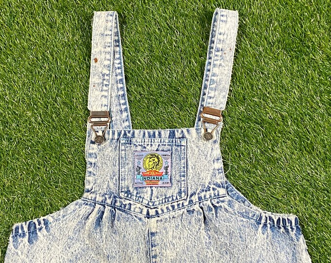 Vintage Indiana Jeans Overalls Apparel Fashion 1990s 90s Pop Suspenders