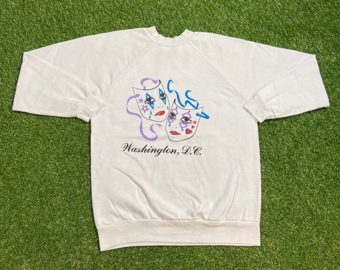 Vintage Washington DC Crewneck Sweatshirt Made USA Size Xtra Large XL United States of America District of Columbia 1990s 90s Pull Over