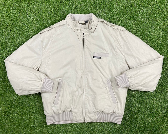 Vintage Members Only Zip Up Jacket Size Large Tech Fashion Clothing 1980s 80s Pockets Rare Puffer Thick Jacket Puffer Insulated