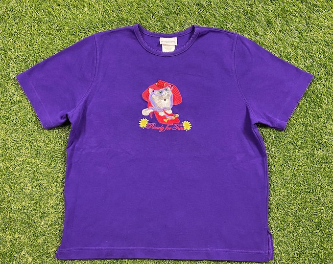 Vintage Cats T Shirt Tee Bon Worth Size Medium M Classic Animal Graphic Shirt