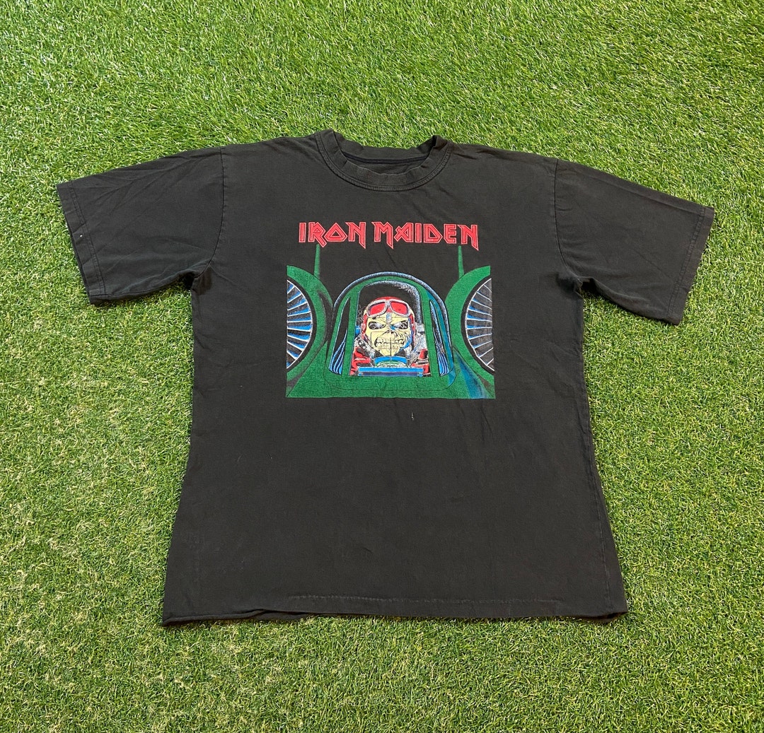 Vintage Iron Maiden T Shirt Rock Band Tee Size Medium M Heavy