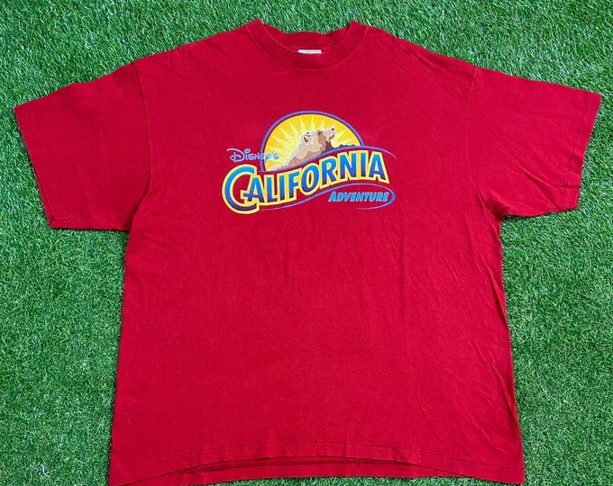 Vintage California Adventure T Shirt Tee Size XXL 2XL Mickey Mouse Walt Disney World Magic Kingdom WDW Disneyland 1990s 90s