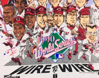 Vintage Deadstock Cincinnati Reds MLB 1990 World Series Champs Big