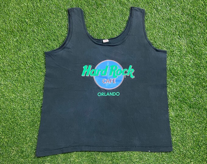 Vintage Hard Rock Cafe Orlando Tank Top Shirt Made USA Size Xtra Large XL Florida Classic Music 1990s 90s