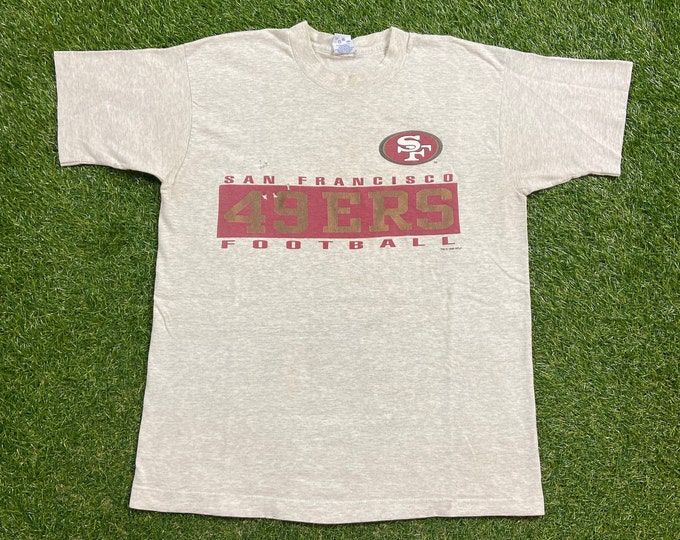 Vintage San Francisco 49ers T Shirt Tee Salem Sportswear Made USA Size Large L NFL Football Montana California 1990s 90s