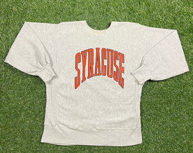 Vintage Syracuse University Crewneck Sweatshirt Majestic Made USA Size Large L New York Orangemen NCAA College Basketball Ny 1990s 90s