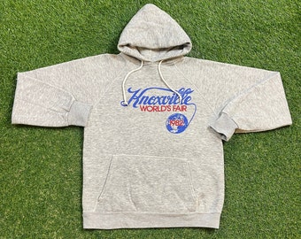 Vintage World's Fair 1982 Knoxville Tennessee Hoodie Sweatshirt Size Small S International Exhibition 1980s 80s Pull Over Oversized