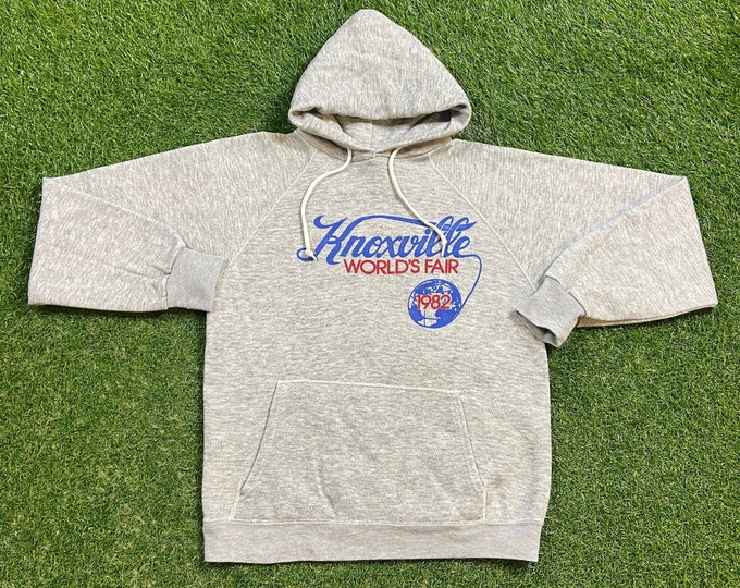 Vintage World's Fair 1982 Knoxville Tennessee Hoodie Sweatshirt Size Small S International Exhibition 1980s 80s Pull Over Oversized