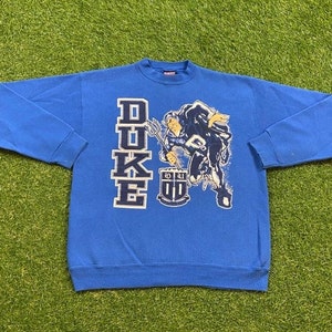 Vintage Duke University Crewneck Sweatshirt Savvy Made USA Size Large L NCAA College Basketball Blue Devils 90s 1990s