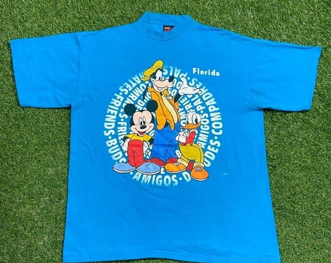 Vintage Walt Disney World Florida T Shirt Tee Size Xtra Large XL Mickey Mouse Magic Kingdom WDW Disneyland Orlando 1990s 90s