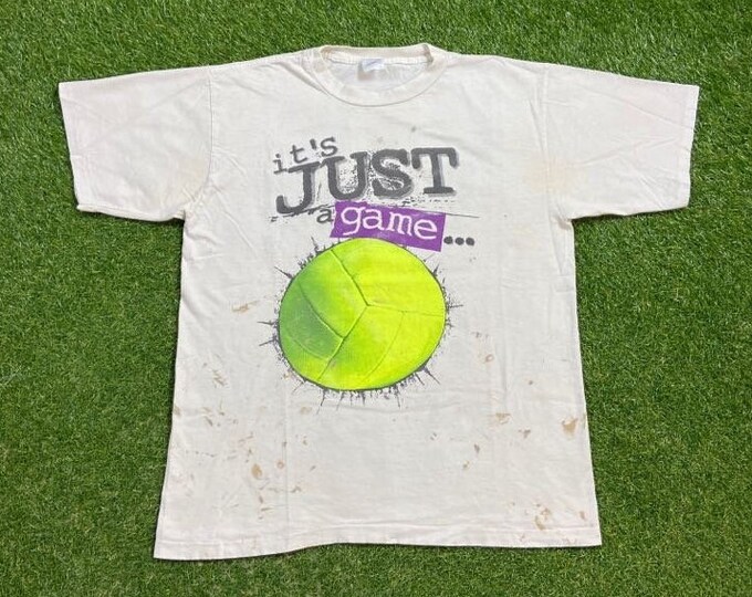 Vintage Volleyball T Shirt Tee Alore Made USA Size Xtra Large XL Big Ball Sports Beach Volleyball Olympics 1990s 90s