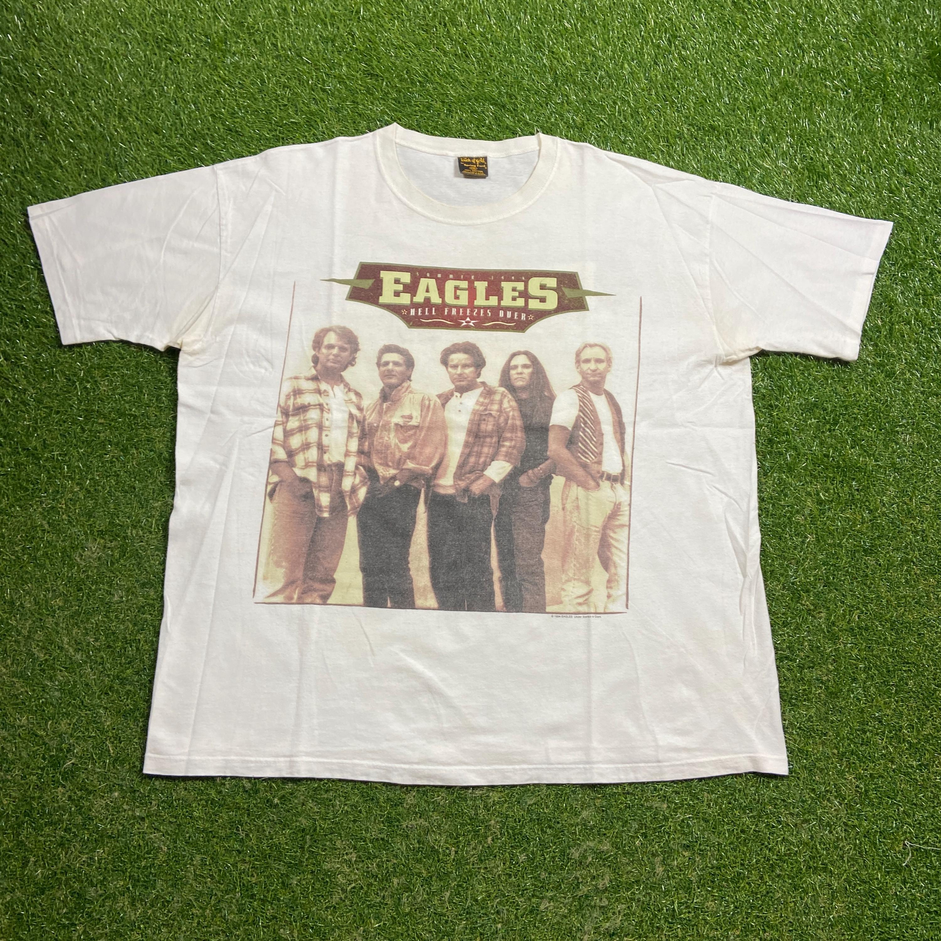Vintage Eagles Hell Freezes Over T Shirt Tee Made USA Size XXL 2XL