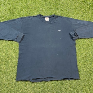 Vintage Nike Long Sleeve T Shirt Tee Made USA Size Xtra Large XL Air Jordan Just Do It Rare 1990s 90s Sportswear Big Print Swoosh Jordan