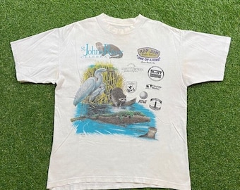 Vintage Ron Jon Surf Shop  T Shirt Tee Size Large L Coco Beach Florida FL 1980s 80s Original