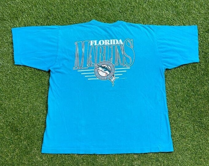 Vintage Florida Marlins T Shirt Tee Size Xtra Large XL MLB Baseball National League Miami 305 FL 1990s 90s Classic Jeter World Series