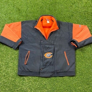 Vintage Chicago Bears Windbreaker Jacket Apex One Size Xtra Large XL NFL Football Illinois Fleece Sweater 1990s 90s