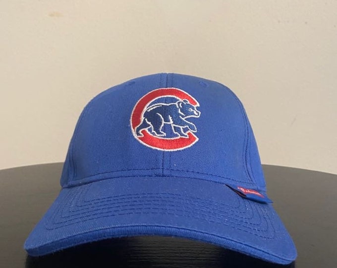 Vintage Chicago Cubs Strap Back Hat OSFA Wrigley Field National League MLB Baseball Illinois 1990s 90s