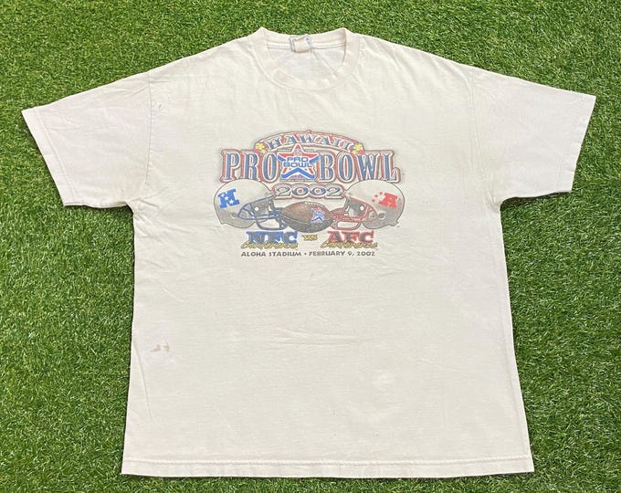 Vintage NFL Pro Bowl 2002 T Shirt Tee Size Xtra Large XL NFL Football Nfc Vs Afc Honolulu Hawaii 00s