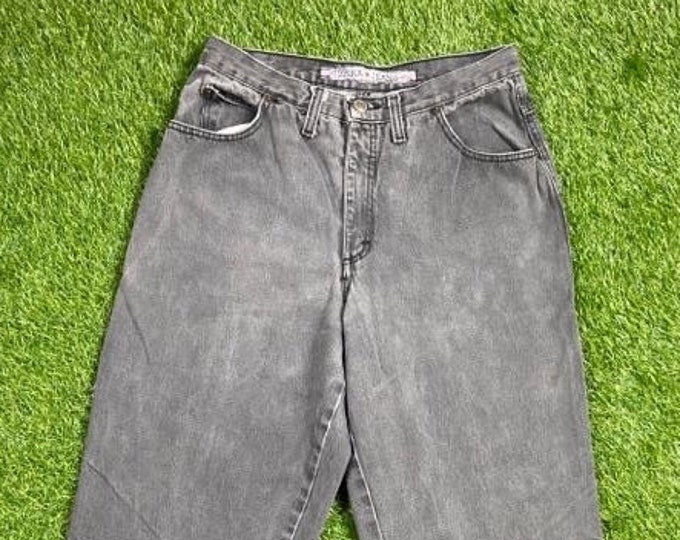 Vintage Gray Jeans Zena Made USA Size 14 American USA Classic Fit Original Blue Jean Pants Bottoms True Vtg 1990s 90s