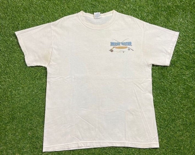 Vintage Fresh Water Classics T Shirt Tee Delta Made USA Size Large L Bass Pro Shops Fishing Apparel Accessories Hunting Nature 1990s 90s