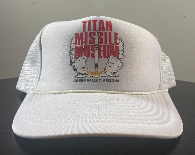 Vintage Titan Missile Museum Snapback Hat Nissin Cap OSFA Air Force NASA Kennedy Space Center Green Valley Arizona 1980s 80s