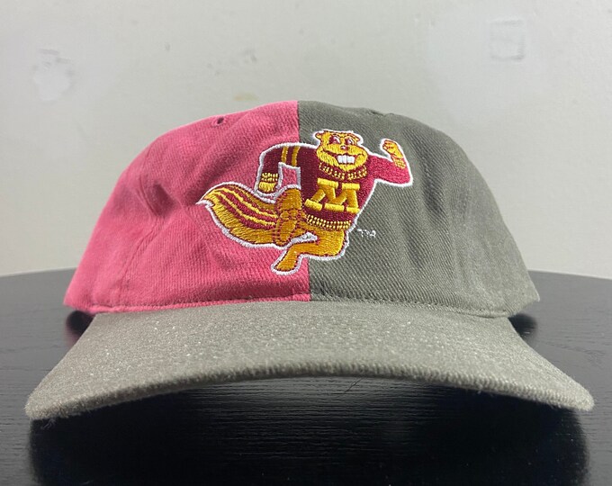 Vintage University of Minnesota Golden Gophers Strap Back Hat Twins Enterprise Inc OSFA NCAA College Football 1990s 90s