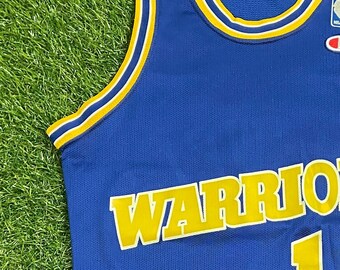Vintage Golden State Warriors Jersey Champion Made USA Size Small