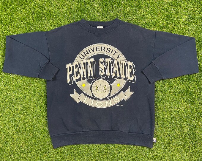 Vintage Penn State University Crewneck Sweatshirt Logo 7 Made USA Large L NCAA College Football Pennsylvania Nittany Lions Pull Over