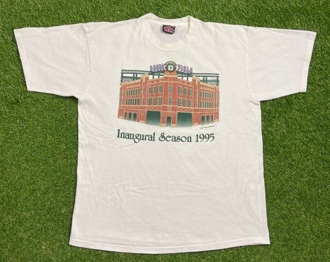 Vintage Colorado Rockies T Shirt Tee Size Xtra Large XL Coors Field Inaugural Season 1995 MLB Baseball Denver 1990s 90s