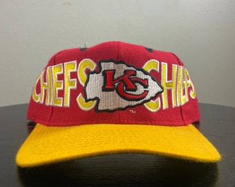 Vintage Kansas City Chiefs Snapback Hat Ajd OSFA NFL Football Super Bowl Champions KC Pat Mahomes 1990s 90s