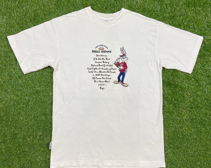 Vintage Bugs Bunny T Shirt Tee Acme Looney Tunes Size Large L Warner Bros Cartoon Classic 1990s 90s