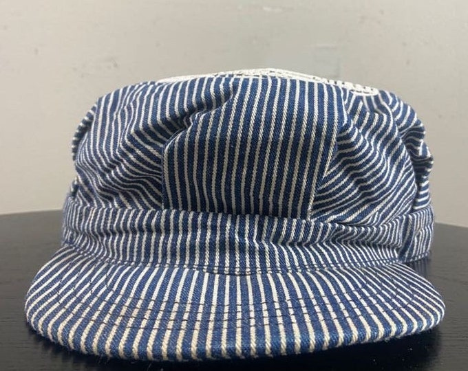 Vintage The Old Trolley Substation Hat Made USA Size Large Train Railroad 1990s 90s