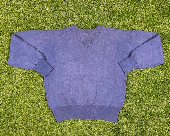 Vintage Blue Crewneck 1940s 40s Original Sweater S
