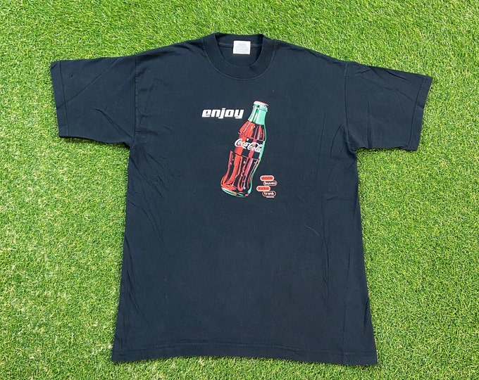 Vintage Coca Cola T Shirt Tee Screen Stars Size Medium M Coke Collector Enjoy Coca Cola Classic Polar Bear 1990s 90s