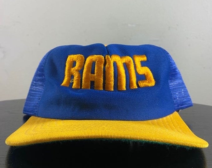 Vintage Los Angeles Rams Snapback Hat Cap New Era Made Usa OSFA NFL Football LA California St Louis 1990s 90s