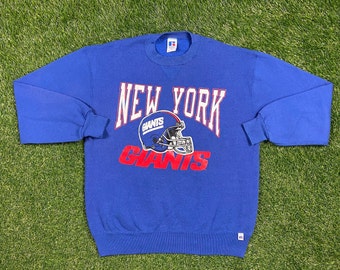 Vintage New York Giants Crewneck Sweatshirt Russell Athletic Made USA Size Xtra Large Xl NFL Football NY Meadowlands Pull Over Oversized