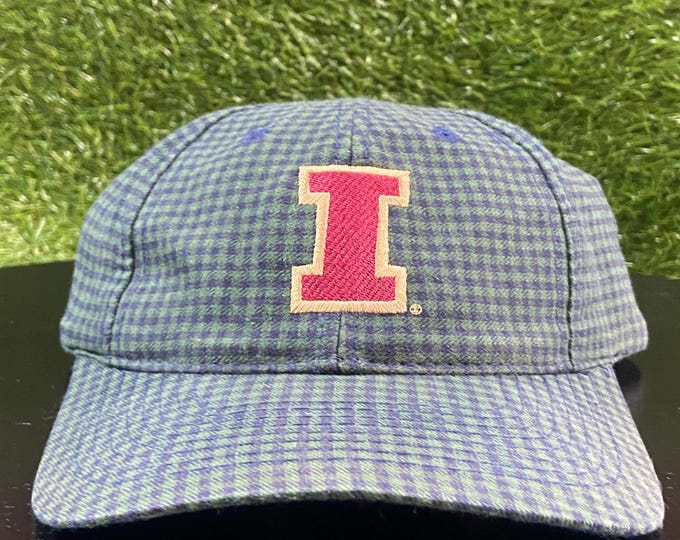 Vintage University Of Illinois Strap Back Hat Cap The Game OSFA NCAA College Football Fighting Illini Classic Chief 1990s 90s