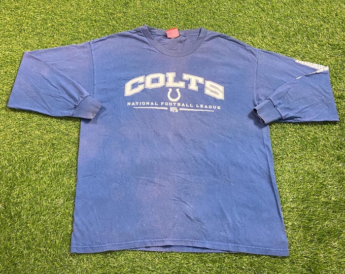 Vintage Indianapolis Colts Long Sleeve Shirt Size XL NFL Football AFC Indiana Peyton Manning 00s