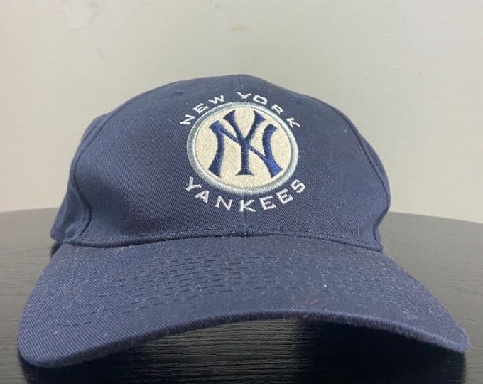 Vintage New York Yankees Strap Back Hat Cap OSFA MLB Baseball Bronx Original Jeter 1990s 90s