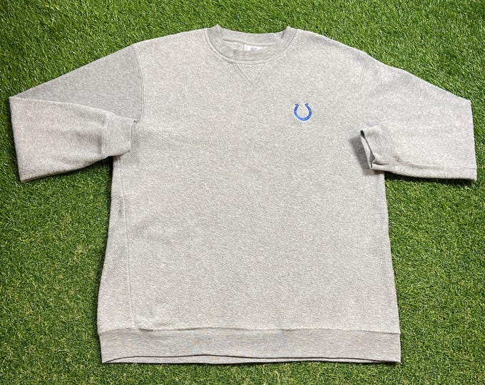 Vintage Indianapolis Colts Crewneck Sweatshirt Size Medium M NFL Football Indiana Peyton Manning 1990s 90s Pull Over Oversized