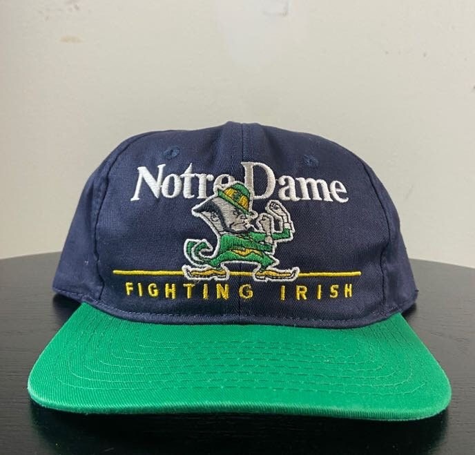 Vintage Notre Dame Snapback Hat Twins Enterprise Inc OSFA | Etsy