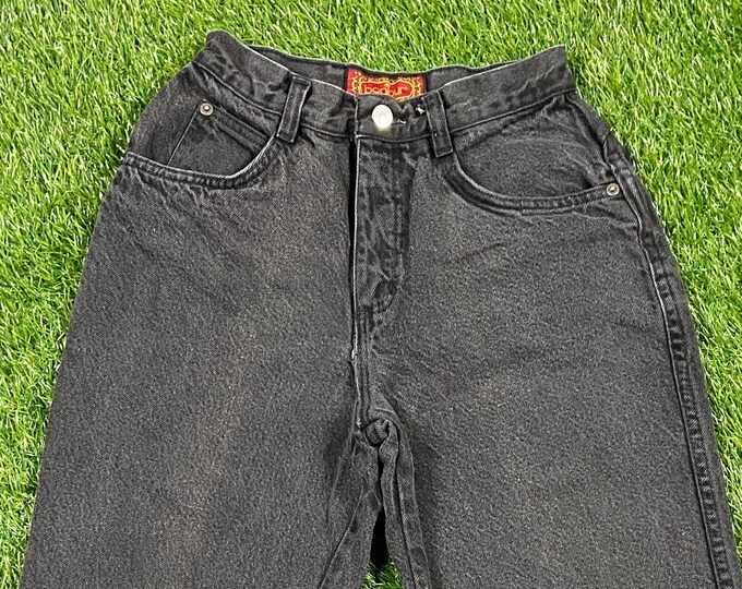 Vintage Bonjour Black Jeans Size 5/6 American USA Classic Jean Pants Dungerees Vtg Bottoms