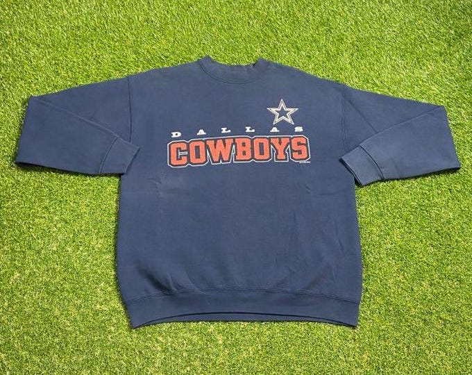 Vintage Dallas Cowboys Crewneck Sweatshirt Made USA Size Xtra Large XL NFL Football Aikman Texas Pull Over Oversized 1990s 90s